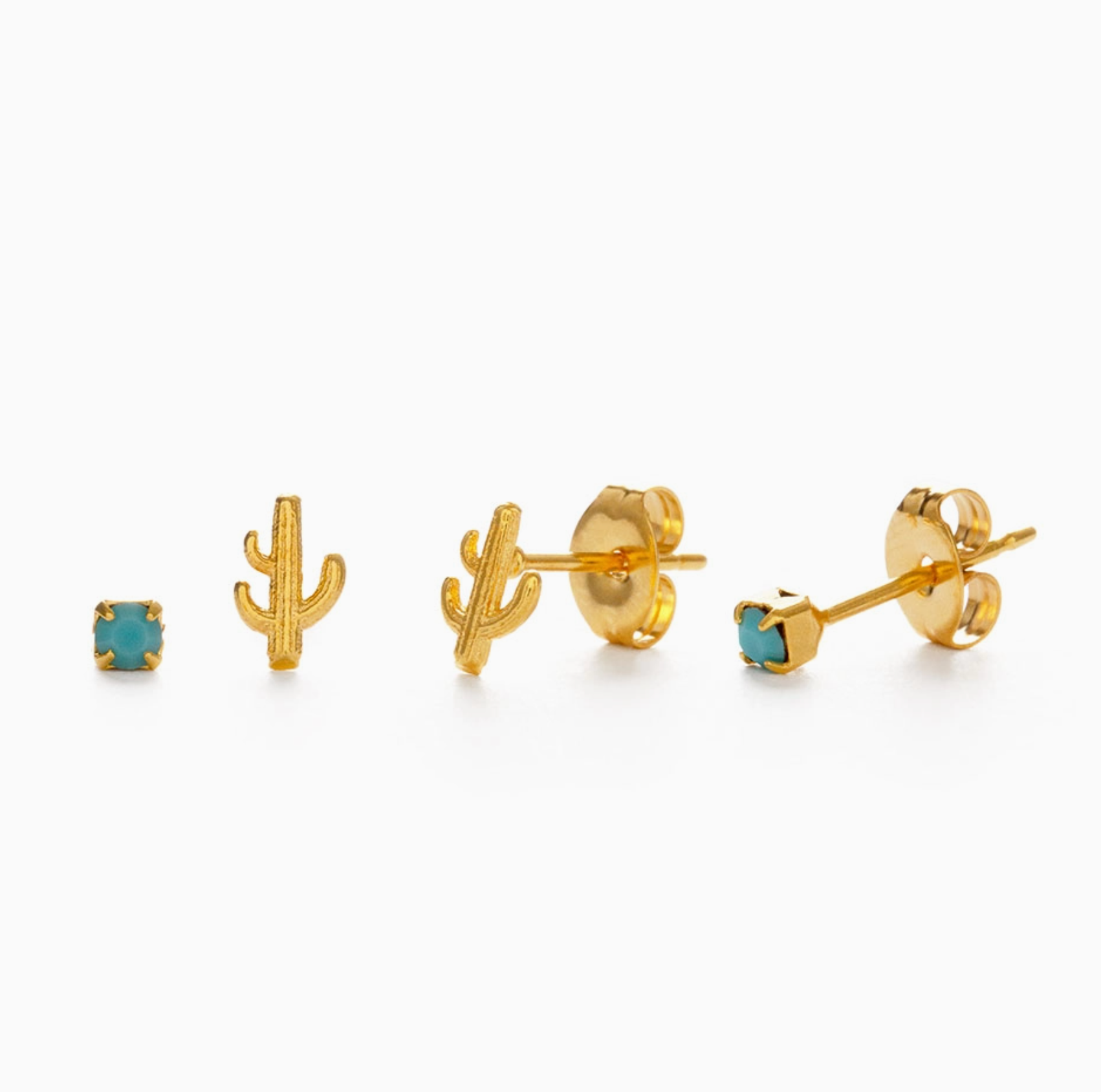 Cactus & Turquoise stud set