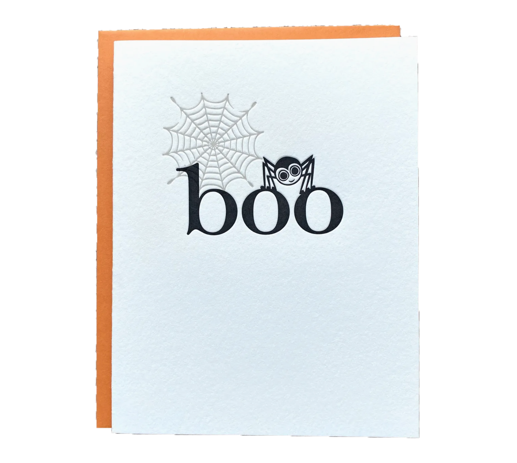 Spider BOO Letterpress card