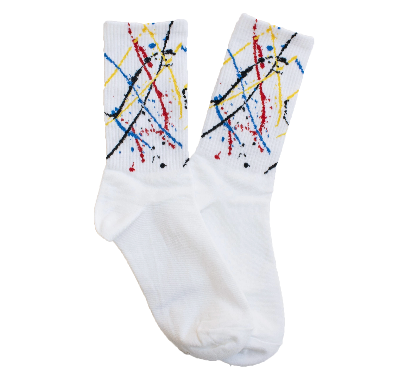 Paint Splatter socks - White