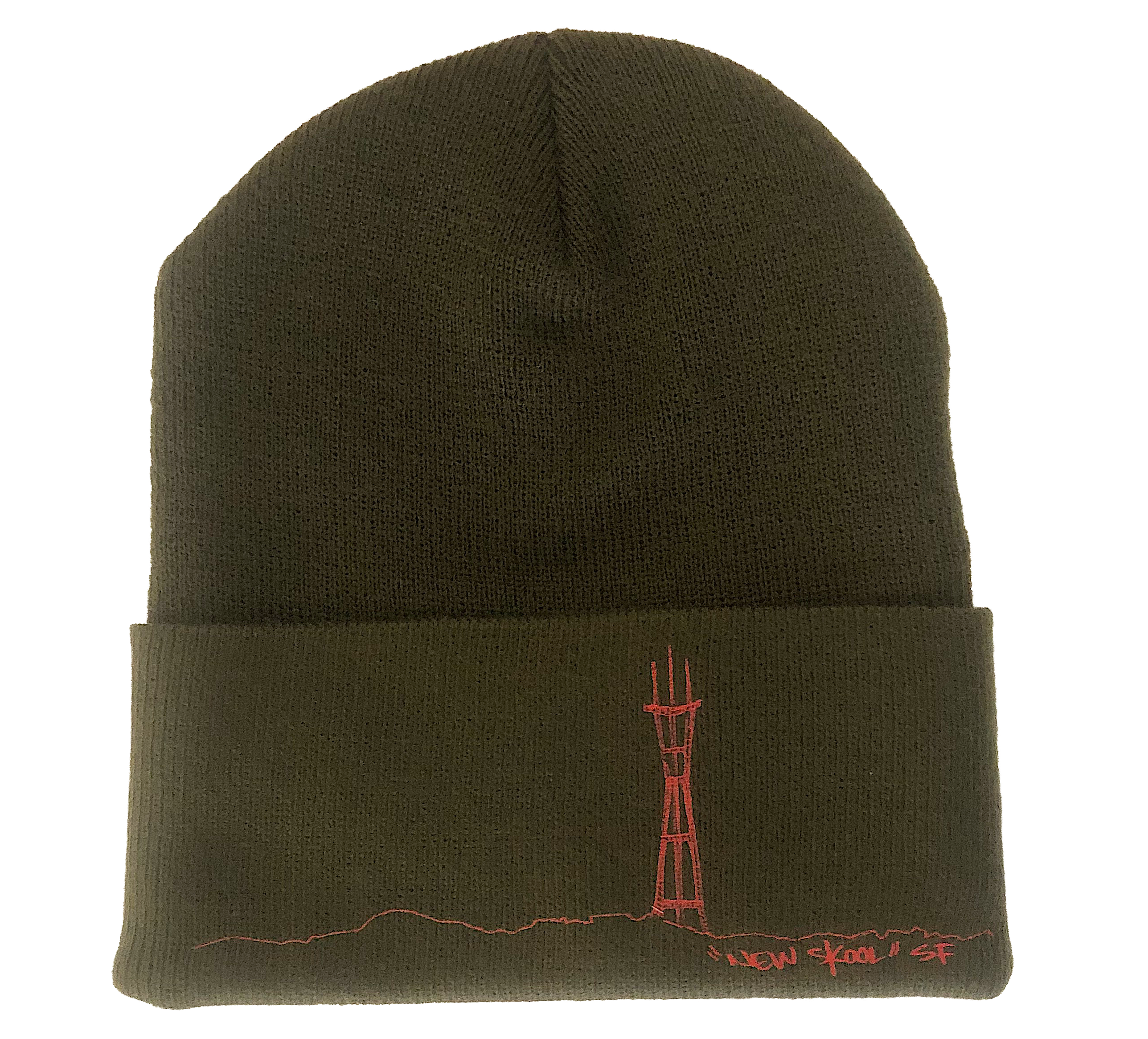 Sutro Tower Beanie - Army Green