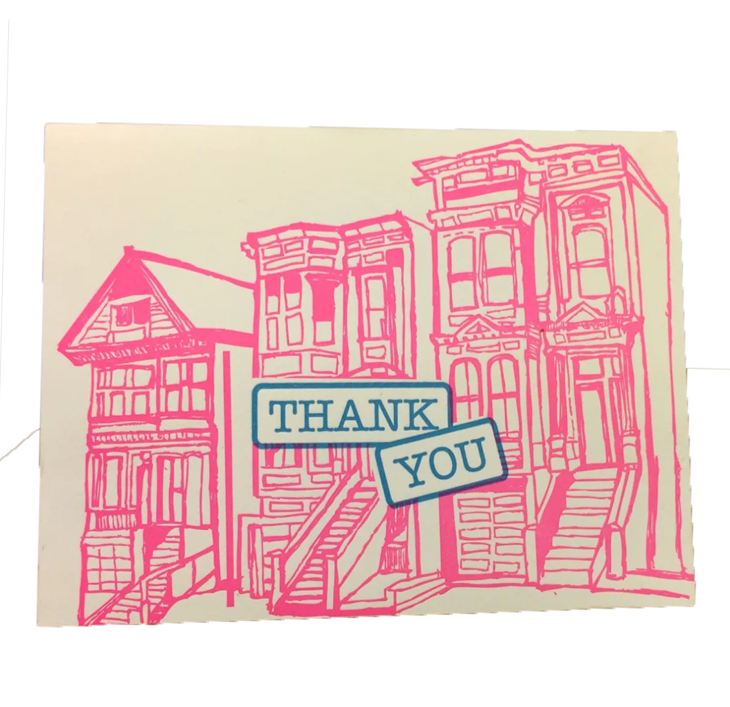 Thank you Pink Houses greeting card