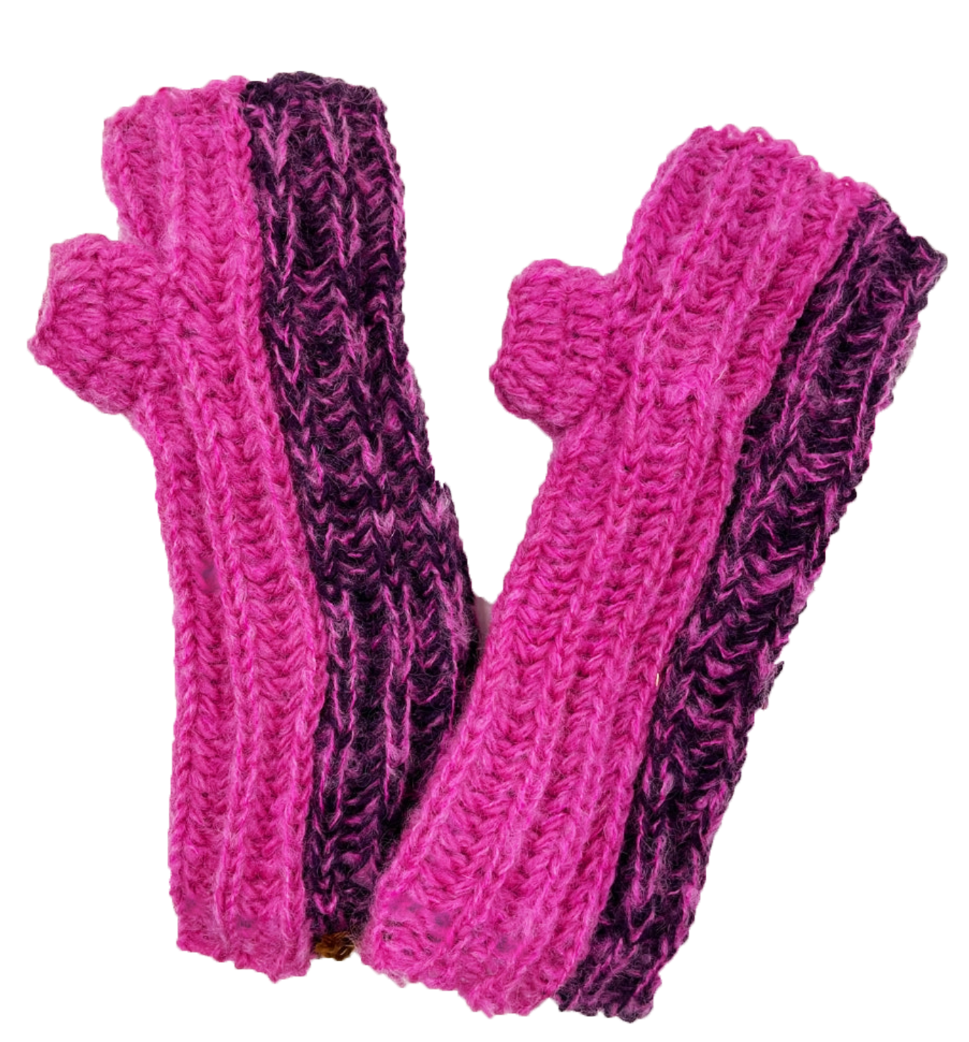 Two Toned Fingerless Gloves