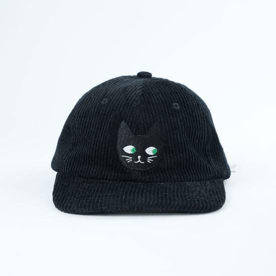 Black Cat Corduroy Hat Kids