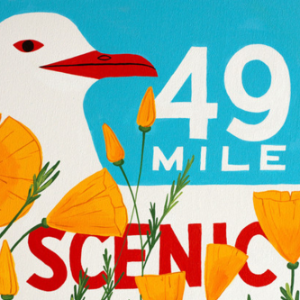 49 Mile Scenic Drive Poppy Print