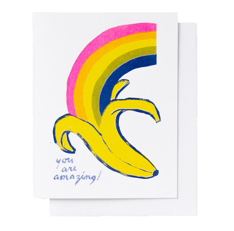 Banana Rainbow greeting card