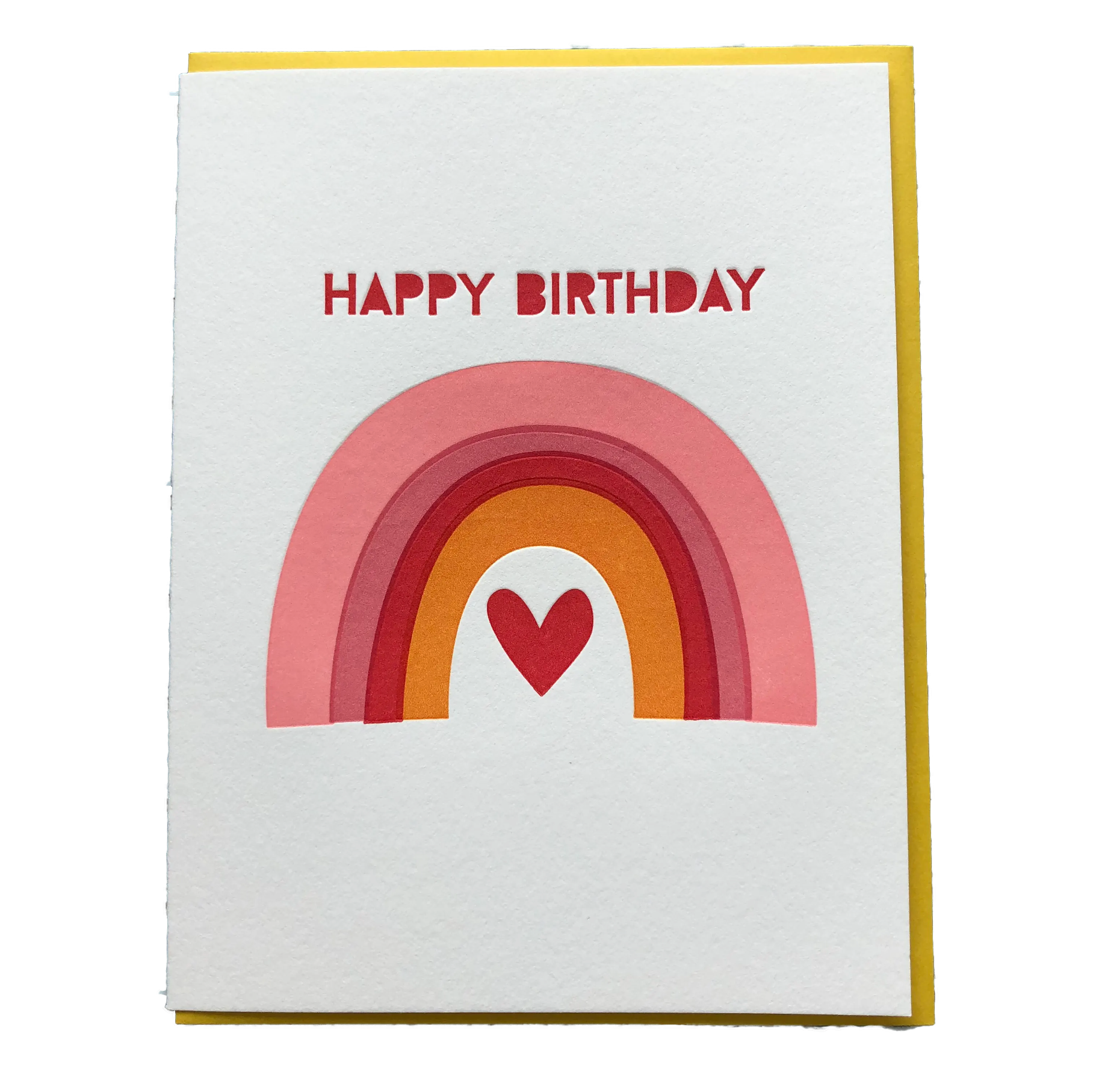 Birthday Rainbow Letterpress card