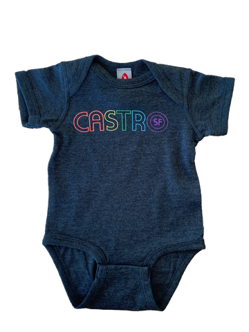 Castro Rainbow Gray Onesie