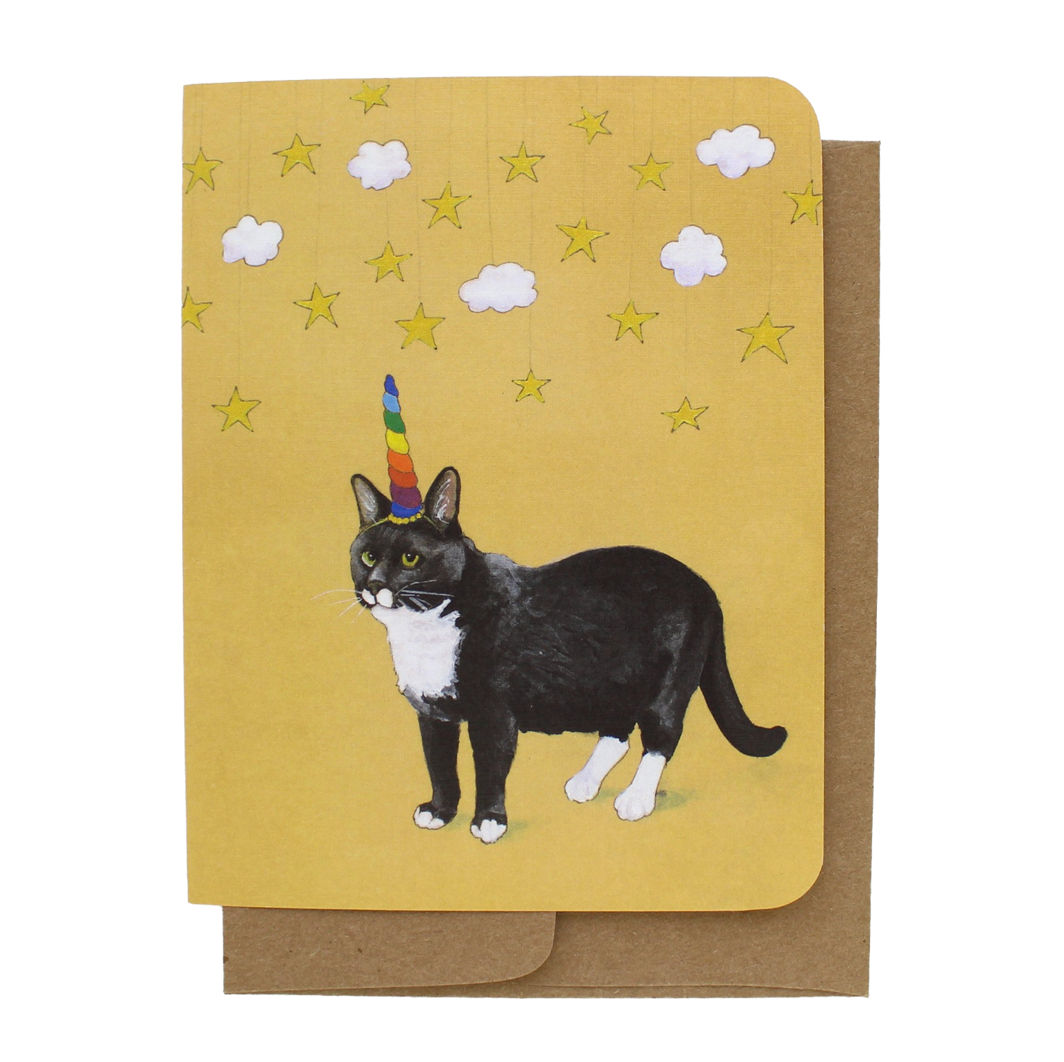 Cat Unicorn Greeting Card