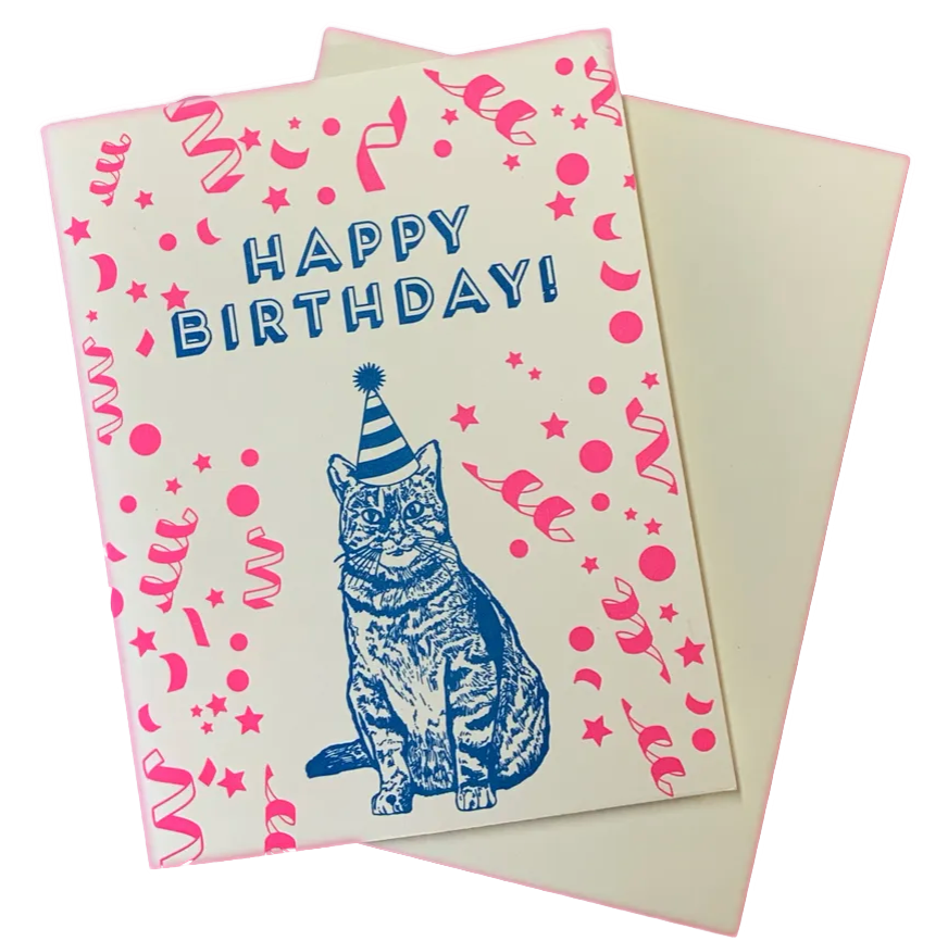 Confetti Cat greeting card