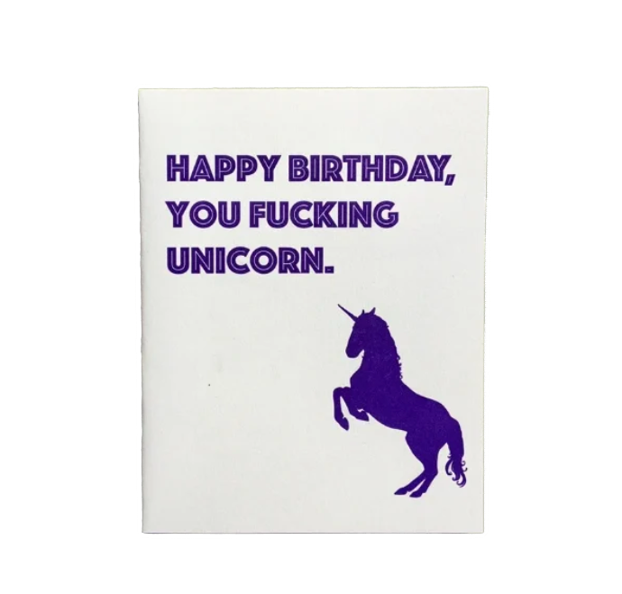 Happy Birthday Unicorn greeting card