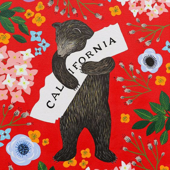 I Love You California Red Print