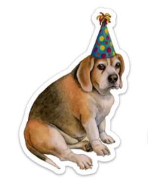 Party Beagle Sticker