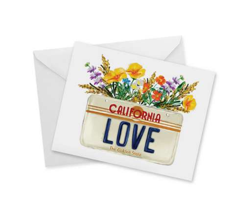 CA License Plate Greeting Card