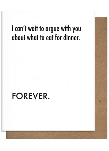 Argue Dinner Greeting Card