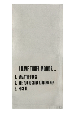 Three Moods tea towel
