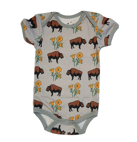 Buffalo Poppies onesie