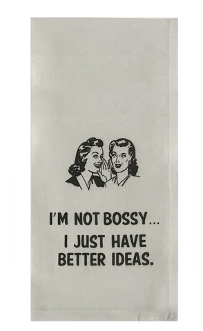 Bossy tea towel