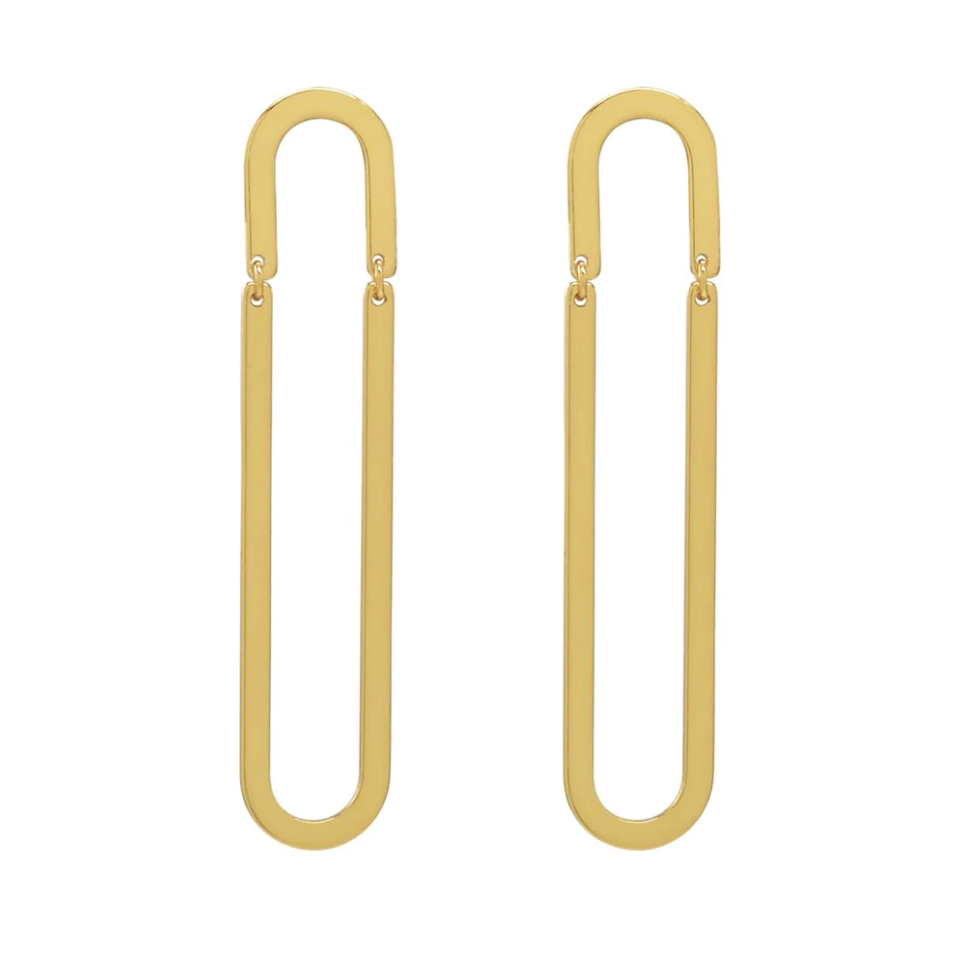 Elongated Oval earring