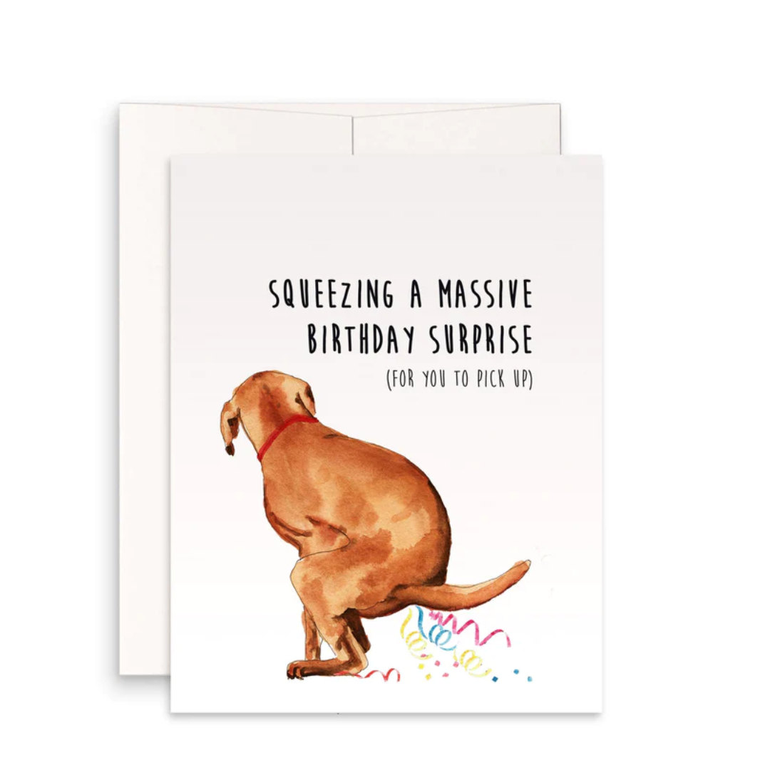Squeezing Birthday card