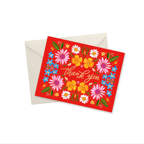 Thank You Wildflowers Greeting Card