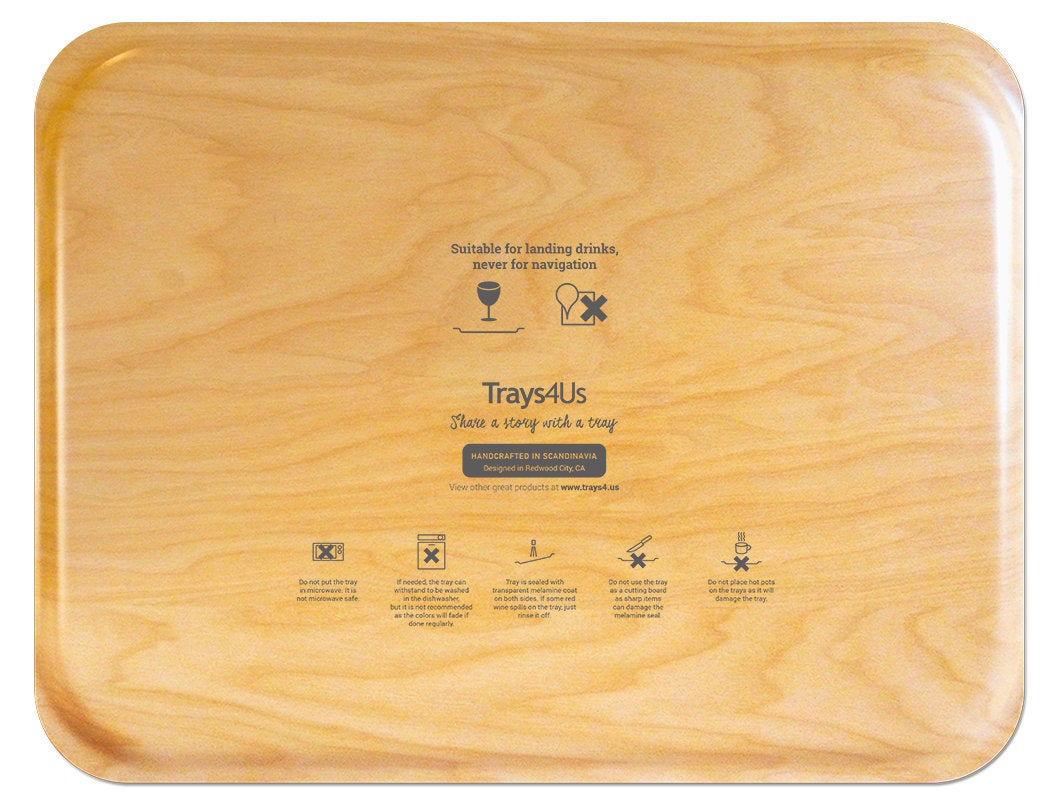 Nautical San Francisco Map Serving Tray