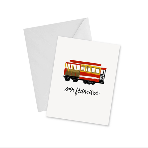 Cable Car Greeting Card