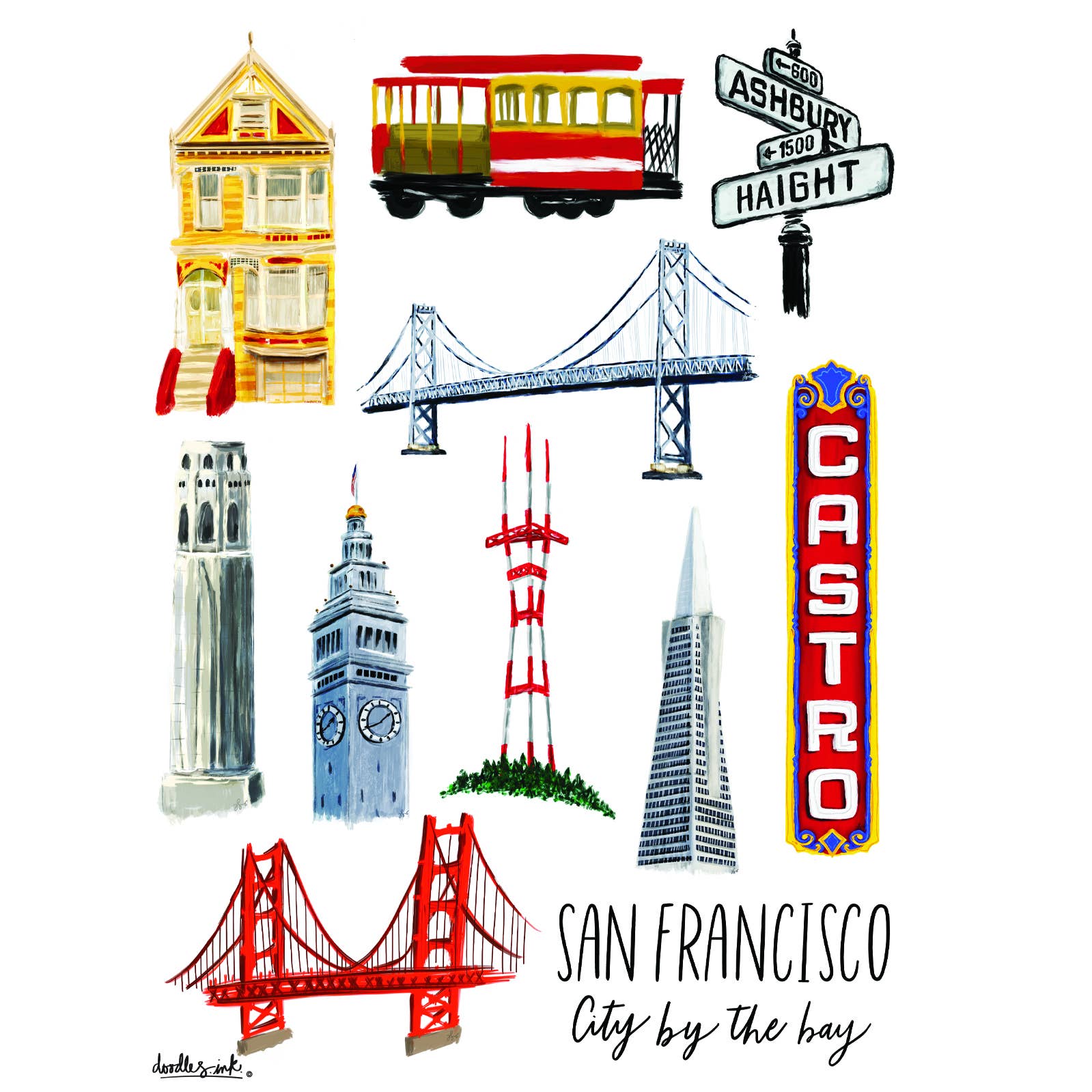 SF Collage Book Tote