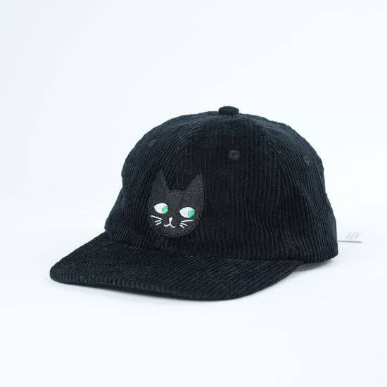 Black Cat Corduroy Hat