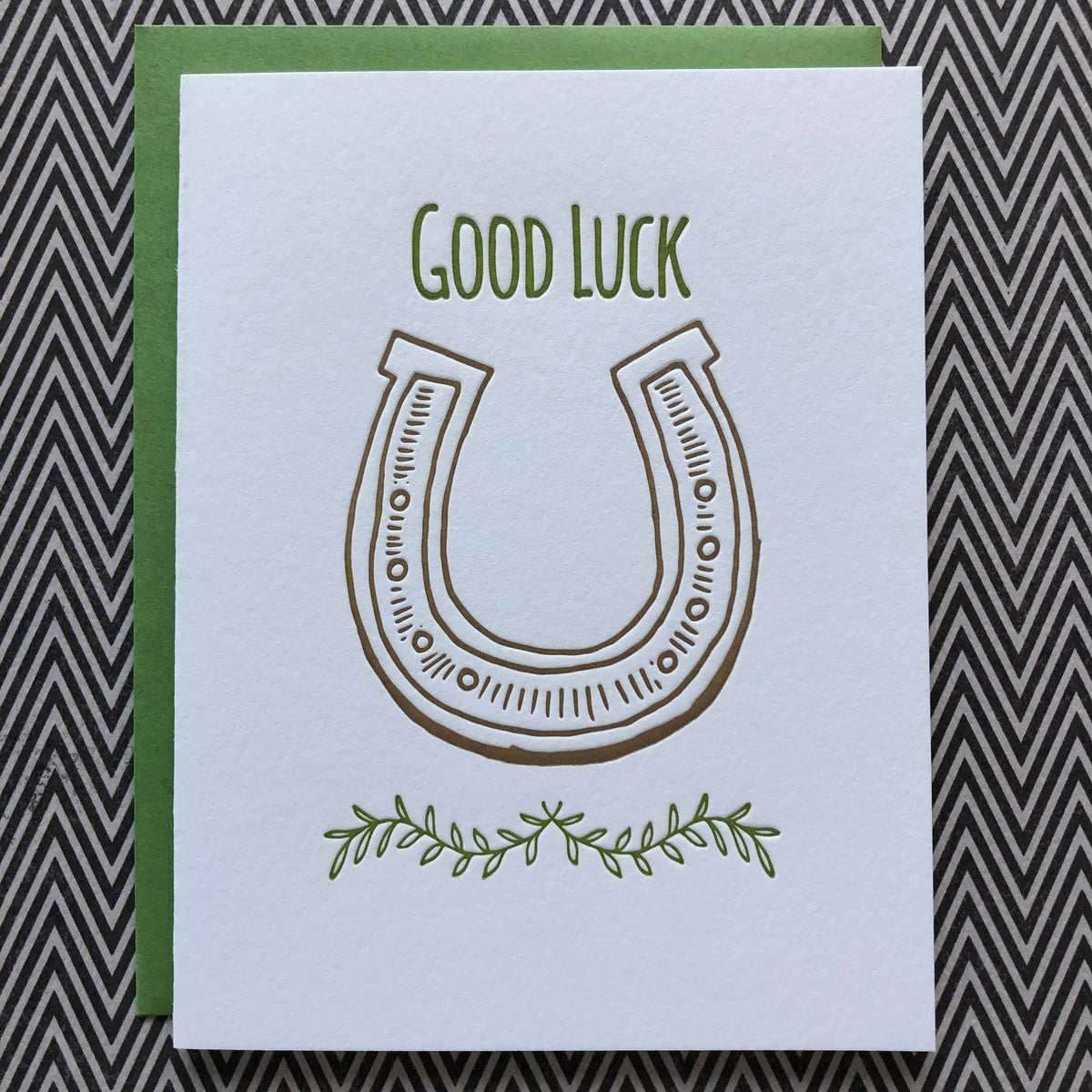 Horseshoe Good Luck card