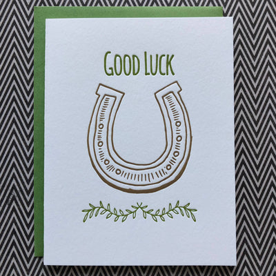 Horseshoe Good Luck card