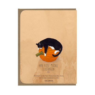 Halloween Bat Kitten Card    