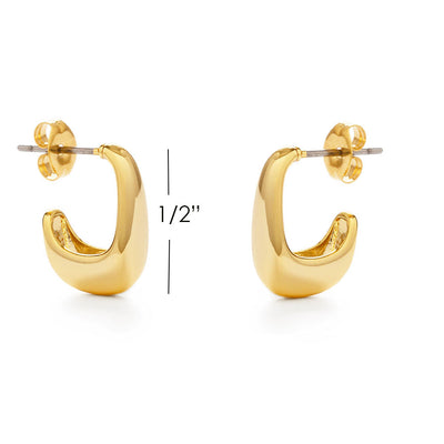 Geometric Hoop Stud