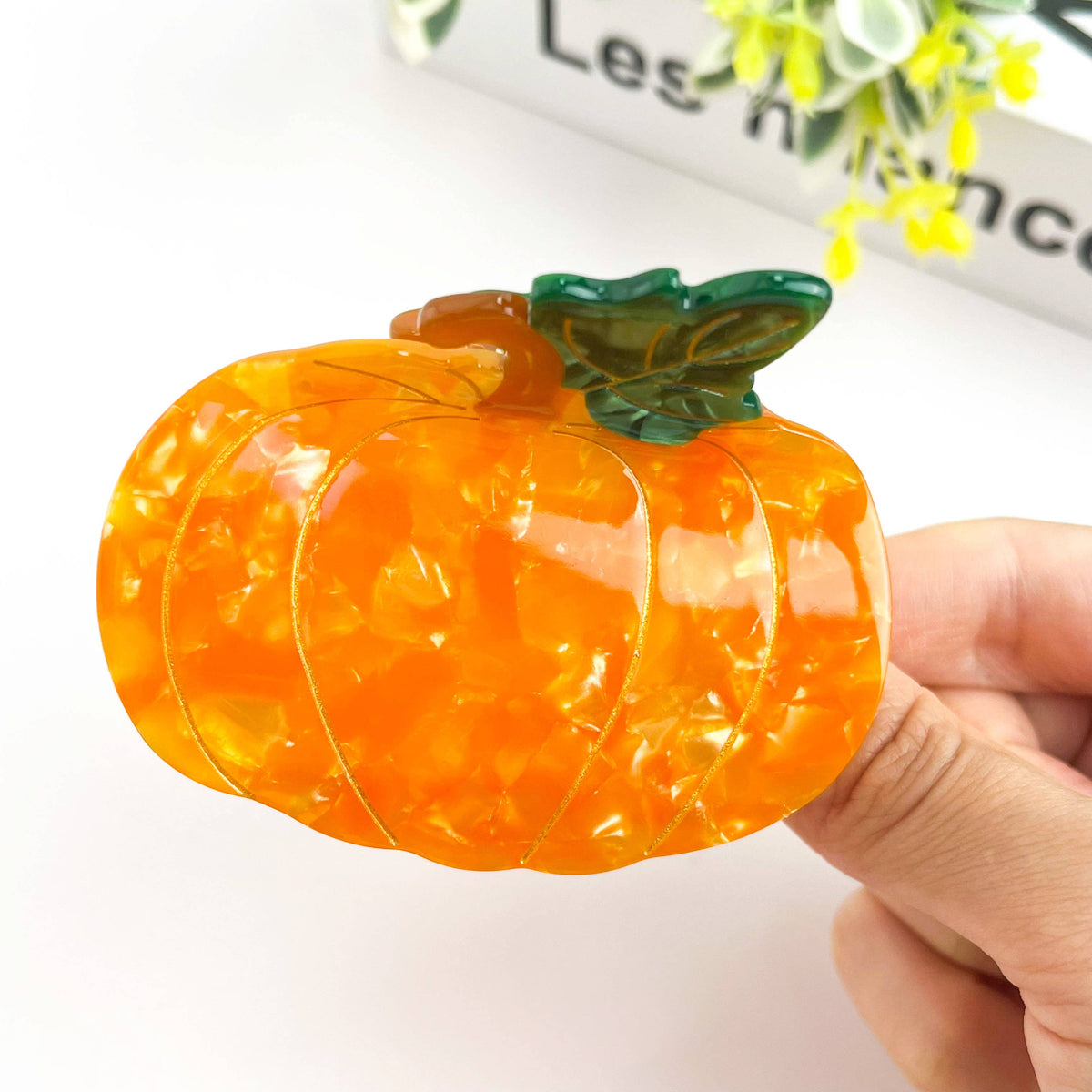 Pumpkin Marbled Orange Hair Claw