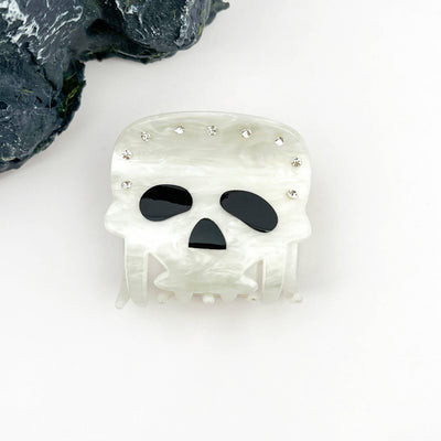 Rhinestone Skull Hair Claw