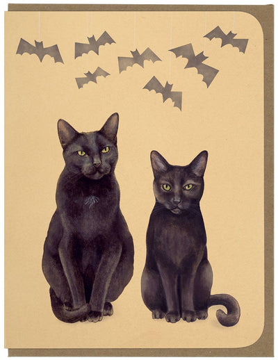 Black Cats and Bats Card
