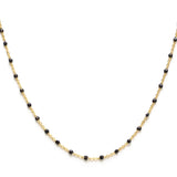 Black Enamel Beaded Necklace