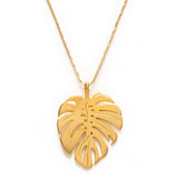 Monstera necklace