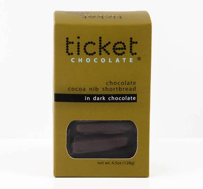 Dark Chocolate Cocoa Nib Shortbread Cookie