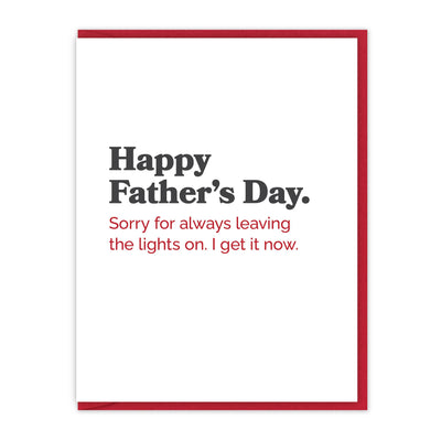Lights on Fathers Day Card