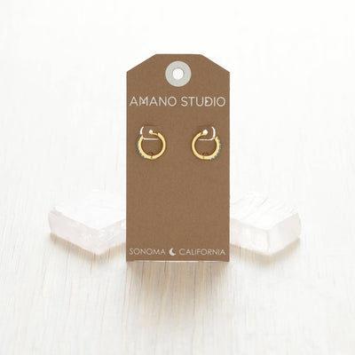 13mm Turquoise Huggie Hoops