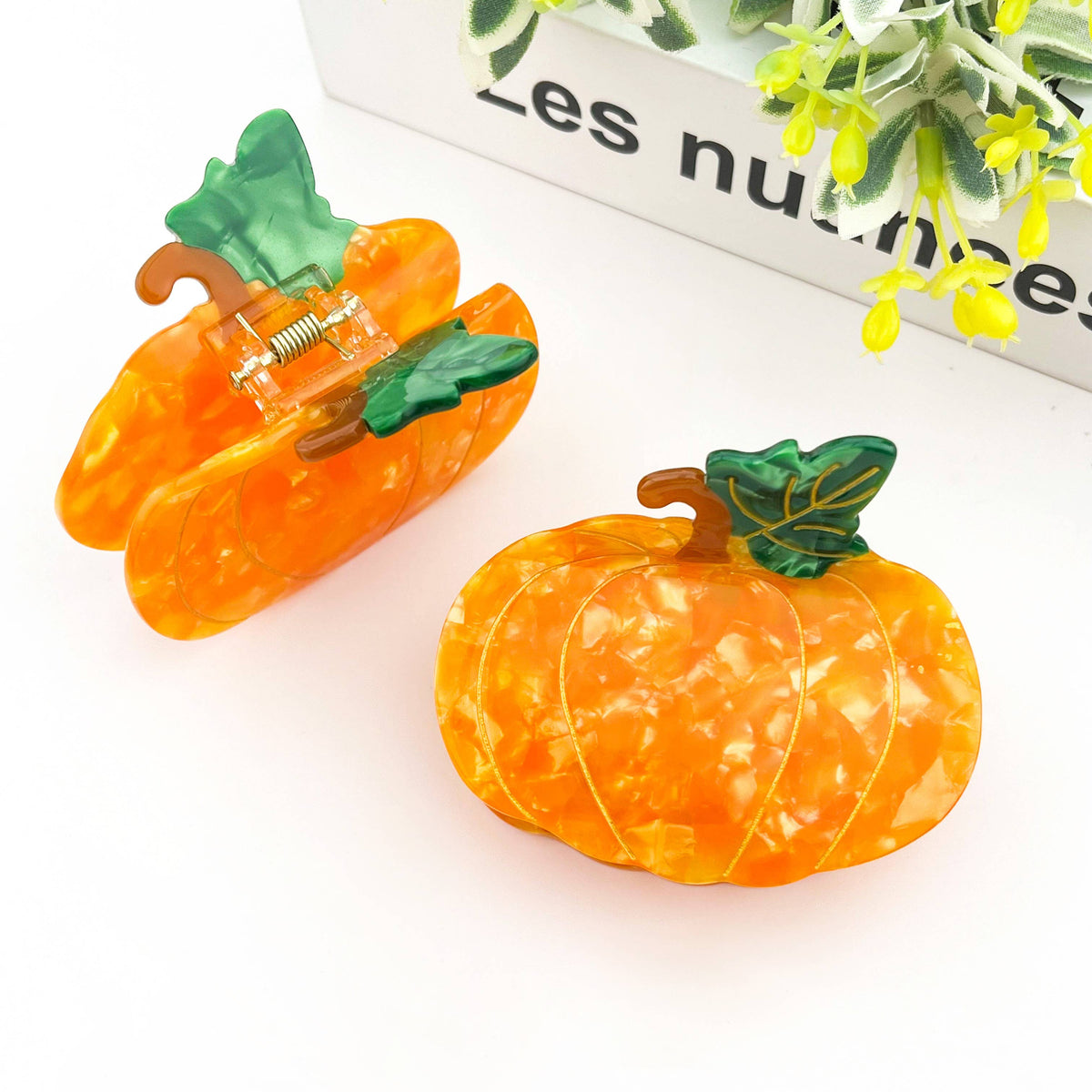 Pumpkin Marbled Orange Hair Claw