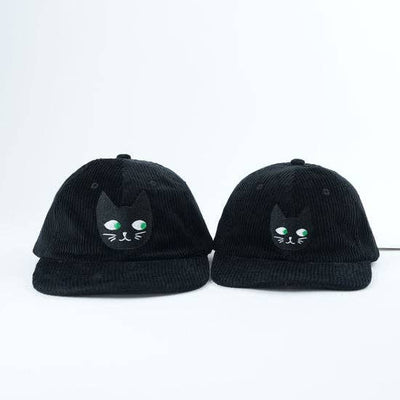 Black Cat Corduroy Hat Kids
