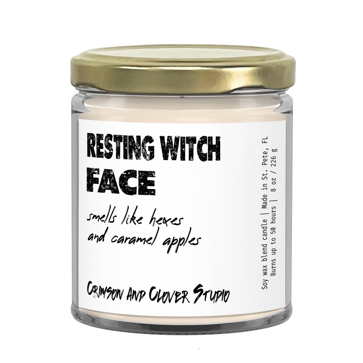 Resting Witch Face Candle