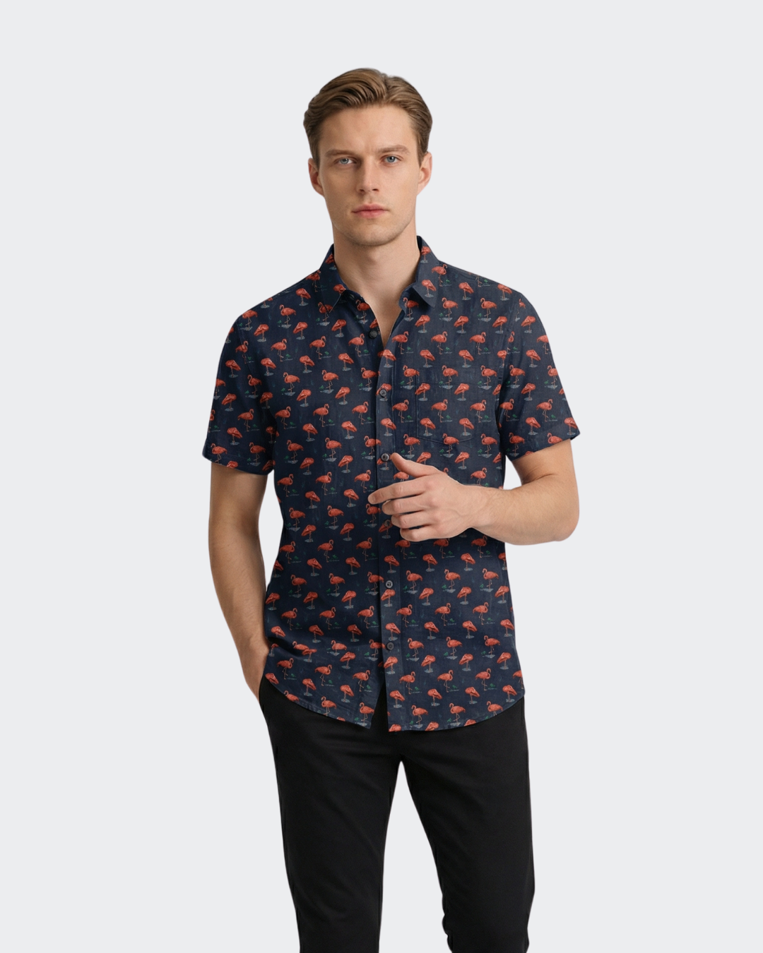 Flamingo Button Down Shirt