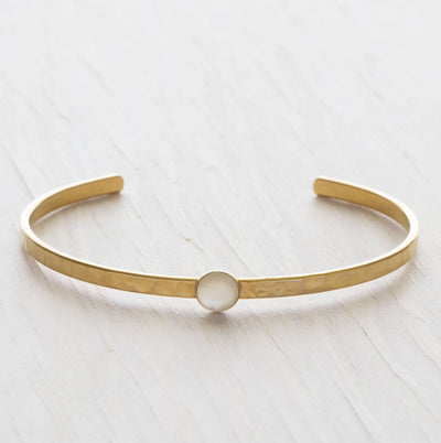 Mother of Pearl Hammered Cuff