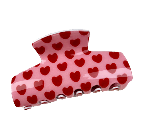 Red Heart Hair Claw