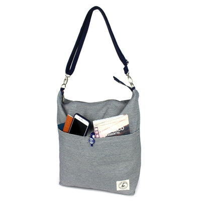 Aria Reversible Messenger Bag Pine/Railroad stripe