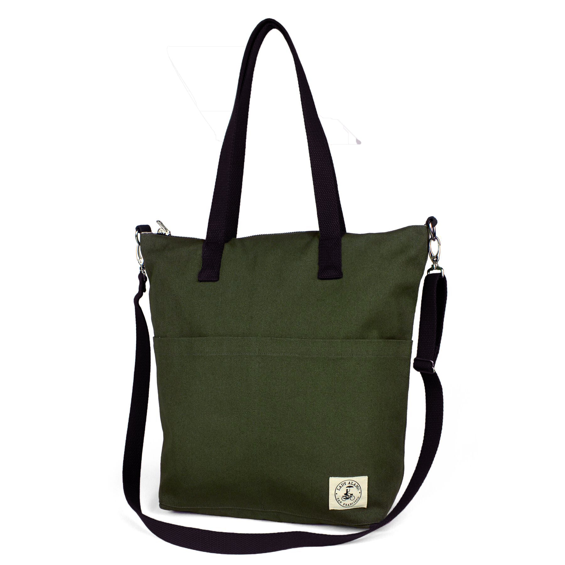 Reversible Messenger Bag - Pine/Railroad stripe