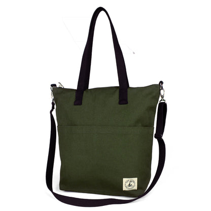 Reversible Messenger Bag - Pine/Railroad stripe