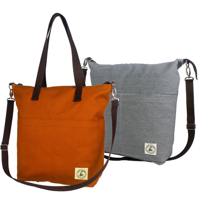 Aria Reversible Messenger Bag Teracotta/Railroad stripe